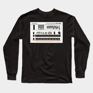 707 707 707 Drum MAchinE 80s Synths Long Sleeve T-Shirt